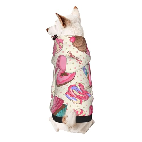 Sweet Lollipop Cupcake Print Hunde-Kapuzenpullover für kleine Hunde, warm, weich und atmungsaktiv, leicht zu tragen, Winter-Wettermantel für Haustiere Sweet Lollipop Cupcake Print Hunde-Kapuzenpullover für kleine Hunde, warm, weich und atmungsaktiv, leicht zu tragen, Winter-Wettermantel für Haustiere von MBCbjg