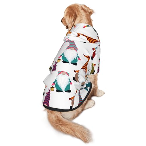 Weihnachtspullover mit lustigem Zwergen-Aufdruck für mittelgroße bis große Hunde, warm, weich, atmungsaktiv, leicht zu tragen, Pullover für Winter und Herbst, Haustiermantel von MBCbjg