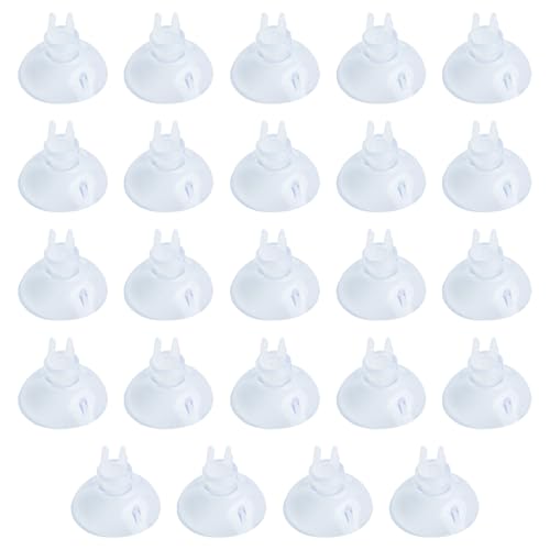 MC MEICHUANG 24 robuste Aquarium-Saugnäpfe mit Clips – starke Saugkraft, abnehmbar für einfache Installation und Wartung der Luftleitung (transparent) von MC MEICHUANG