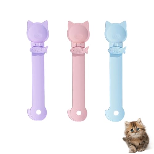 MC MEICHUANG 3 x Katzen-Löffel (Rosa, Violett und Blau) von MC MEICHUANG
