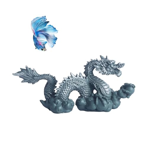 Meichuang Aquarium-Drachenstatue, kleine, meditierende Aquarium-Dekoration, exquisite Schnitzerei, Glücksdrachenfigur für Süß- und Salzwassertanks, Zuhause, Garten, farbecht, sicher für Meichuang Aquarium-Drachenstatue, kleine, meditierende Aquarium-Dekoration, exquisite Schnitzerei, Glücksdrachenfigur für Süß- und Salzwassertanks, Zuhause, Garten, farbecht, sicher für von MC MEICHUANG