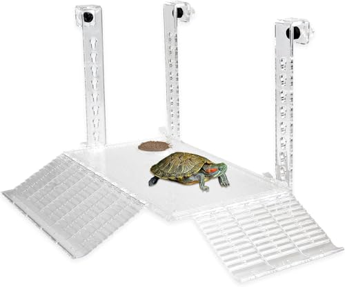 Schildkröten-Terrarienrampe zum Aufhängen, Acryl, großer Lebensraum für Schildkröten, ungiftig, Reptilien-Plattform, 30 x 18 cm von MC MEICHUANG
