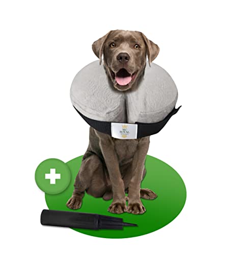 NEU: MC-Royal®Premium Halskrause - aufblasbare Premium Halskrause für Hunde und Katzen [zuverlässiger Schutz] - Hundehalskrause - Leckschutz Hund - Hundekragen - Halskrause Katzen - Schutzkragen Hund von MC-Royal