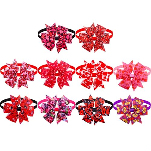 MCAOAL 10pcs Regulierbare Pflege Haustier Bowties Heart Butterfly Verzierungen Haustier Bowties Für Haustier Groomer Und Tierbesitzer von MCAOAL