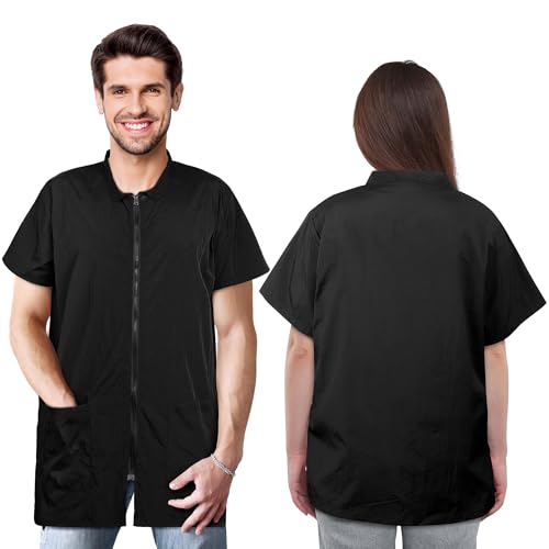 MCEAST Fellpflege-Uniformen mit durchgehendem Reißverschluss, wasserabweisend und antistatisch, für Damen und Herren, Größe XXL, Schwarz, 2 Stück MCEAST Fellpflege-Uniformen mit durchgehendem Reißverschluss, wasserabweisend und antistatisch, für Damen und Herren, Größe XXL, Schwarz, 2 Stück von MCEAST