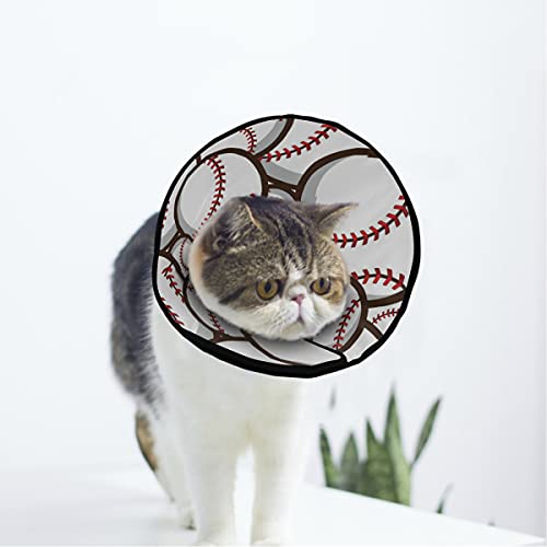 MCHIVER Baseball-Fußball-Halsband für Katzen und Hunde, verstellbar, zur Wundheilung, Schutz nach Operationen, für Katzen und Welpen von MCHIVER
