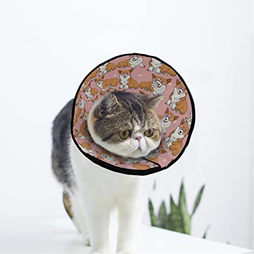 MCHIVER Corgi Weiches Halsband für Katzen und Hunde, verstellbar, zur Wundheilung, Schutz nach Operationen, für Katzen und Welpen von MCHIVER