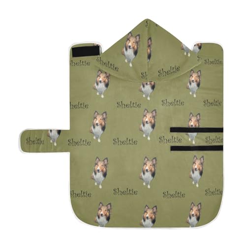 MCHIVER Custom Your Dog Sheltie Hunde-Bademantel, personalisierbar, verstellbar, zum Trocknen von Mänteln, Handtüchern, Wickeln für kleine, mittelgroße und große Hunde, 60 x 65 cm, Olivgrün MCHIVER Custom Your Dog Sheltie Hunde-Bademantel, personalisierbar, verstellbar, zum Trocknen von Mänteln, Handtüchern, Wickeln für kleine, mittelgroße und große Hunde, 60 x 65 cm, Olivgrün von MCHIVER