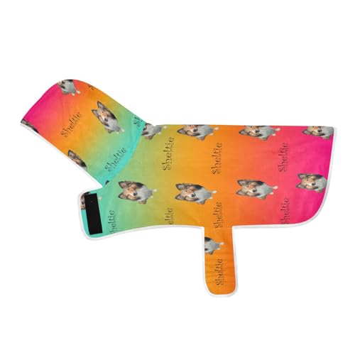 MCHIVER Custom Your Dog Sheltie Hunde-Badetuch, Bademantel, verstellbar, für Strand, Pool, Schwimmen, Baden, 50 x 60 cm, Blaugrün, Orange / Rosa MCHIVER Custom Your Dog Sheltie Hunde-Badetuch, Bademantel, verstellbar, für Strand, Pool, Schwimmen, Baden, 50 x 60 cm, Blaugrün, Orange / Rosa von MCHIVER