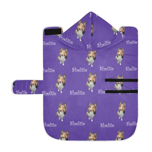 MCHIVER Custom Your Dog Sheltie Hunde-Badetuch, Bademantel, verstellbar, zum Trocknen von Hunden, für Strand, Pool, Schwimmen, Baden, 60 x 65 cm, Dunkelviolett MCHIVER Custom Your Dog Sheltie Hunde-Badetuch, Bademantel, verstellbar, zum Trocknen von Hunden, für Strand, Pool, Schwimmen, Baden, 60 x 65 cm, Dunkelviolett von MCHIVER
