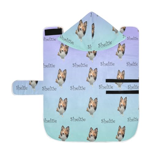 MCHIVER Custom Your Dog Sheltie Hunde-Badetuch mit Farbverlauf, personalisierbar, verstellbar, zum Trocknen nach dem Baden, Schwimmen, Trocknen, 60 x 65 cm, Violett / Grün MCHIVER Custom Your Dog Sheltie Hunde-Badetuch mit Farbverlauf, personalisierbar, verstellbar, zum Trocknen nach dem Baden, Schwimmen, Trocknen, 60 x 65 cm, Violett / Grün von MCHIVER