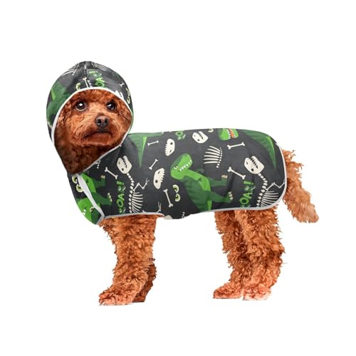 MCHIVER Dinosaurier-Hunde-Badehandtuch mit Kapuze, schnell trocknend, Haustier-Bademäntel, verstellbare Hunde-Trockenmäntel, Handtücher für kleine, mittelgroße und große Hunde, 50 x 60 cm MCHIVER Dinosaurier-Hunde-Badehandtuch mit Kapuze, schnell trocknend, Haustier-Bademäntel, verstellbare Hunde-Trockenmäntel, Handtücher für kleine, mittelgroße und große Hunde, 50 x 60 cm von MCHIVER