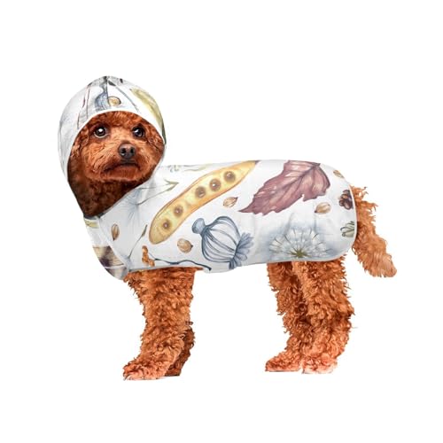 MCHIVER Herbst Vintage Blätter Thanksgiving Hund Badetuch Robe mit Kapuze Schnell trocknend Haustier Bademäntel Verstellbare Hund Trocknen Mäntel Handtücher Wraps zum Trocknen von Hunden nach dem MCHIVER Herbst Vintage Blätter Thanksgiving Hund Badetuch Robe mit Kapuze Schnell trocknend Haustier Bademäntel Verstellbare Hund Trocknen Mäntel Handtücher Wraps zum Trocknen von Hunden nach dem von MCHIVER