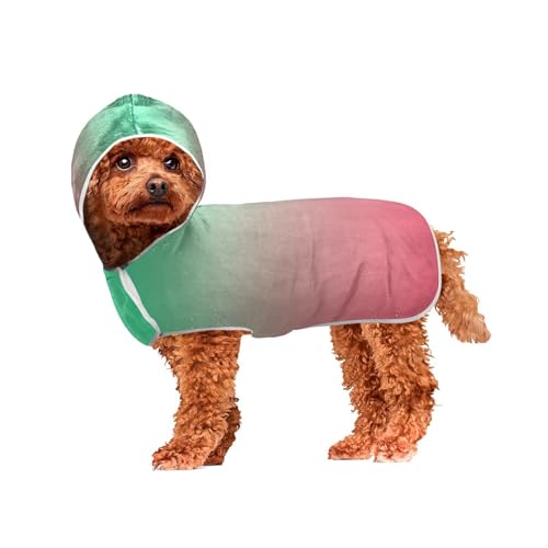 MCHIVER Hunde-Bademantel mit Kapuze, schnelltrocknend, verstellbar, zum Trocknen von Hunden, Mäntel, Handtücher, Wraps für Baden, Pool, Strand, Schwimmen, 60 x 65 cm, Grün / Rot MCHIVER Hunde-Bademantel mit Kapuze, schnelltrocknend, verstellbar, zum Trocknen von Hunden, Mäntel, Handtücher, Wraps für Baden, Pool, Strand, Schwimmen, 60 x 65 cm, Grün / Rot von MCHIVER