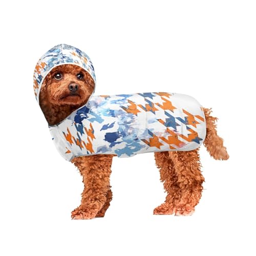 MCHIVER Hunde-Badetuch mit Hahnentrittmuster, Camouflage, mit Kapuze, schnell trocknend, Haustier-Bademäntel, verstellbare Hunde-Trockenmäntel, Handtücher für alle Hunderassen, 60 x 65 cm MCHIVER Hunde-Badetuch mit Hahnentrittmuster, Camouflage, mit Kapuze, schnell trocknend, Haustier-Bademäntel, verstellbare Hunde-Trockenmäntel, Handtücher für alle Hunderassen, 60 x 65 cm von MCHIVER