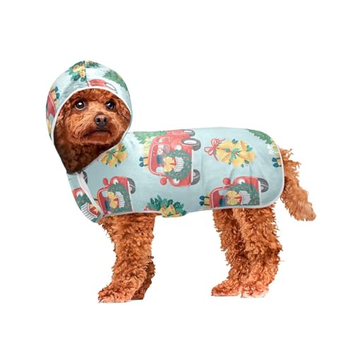 MCHIVER Hunde-Badetuch mit Kapuze, Motiv: Weihnachtsglocke, Bäume, schnell trocknend, verstellbar, zum Trocknen von Hunden, Mäntel, Handtücher für Schwimmen, Baden, Pool, Strand, 50 x 60 cm MCHIVER Hunde-Badetuch mit Kapuze, Motiv: Weihnachtsglocke, Bäume, schnell trocknend, verstellbar, zum Trocknen von Hunden, Mäntel, Handtücher für Schwimmen, Baden, Pool, Strand, 50 x 60 cm von MCHIVER