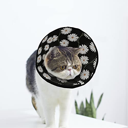 MCHIVER Hundehalsband mit Gänseblümchen-Motiv, verstellbar, für Katzen, zur Wundheilung, Schutz nach Operationen, für Welpenkegel nach Operationen von MCHIVER