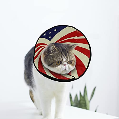 MCHIVER Hundehalsband mit amerikanischer Flagge, weich, verstellbar, für Katzen und Welpen von MCHIVER
