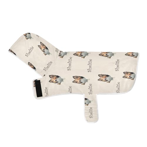 MCHIVER Individuell gestalteter Hunde-Bademantel, verstellbar, zum Trocknen von Hunden, für Strand, Bad, Pool, Schwimmen, 50 x 60 cm, Beige MCHIVER Individuell gestalteter Hunde-Bademantel, verstellbar, zum Trocknen von Hunden, für Strand, Bad, Pool, Schwimmen, 50 x 60 cm, Beige von MCHIVER