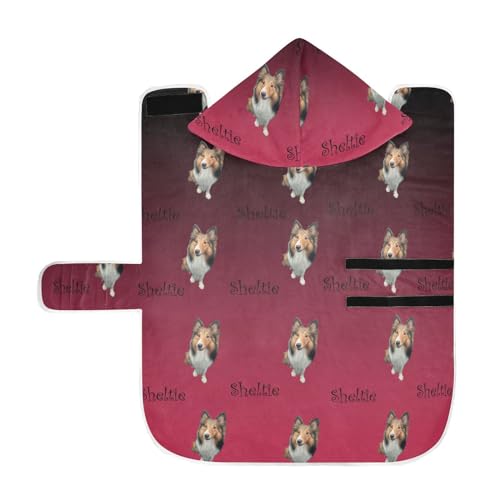 MCHIVER Individuell gestalteter Hunde-Bademantel mit Farbverlauf, magenta, rot, schwarz, personalisierbar, zum Trocknen von Hunden, Mänteln, Handtüchern, Wickeltücher zum Baden, Strand, Schwimmbad, 60 MCHIVER Individuell gestalteter Hunde-Bademantel mit Farbverlauf, magenta, rot, schwarz, personalisierbar, zum Trocknen von Hunden, Mänteln, Handtüchern, Wickeltücher zum Baden, Strand, Schwimmbad, 60 von MCHIVER