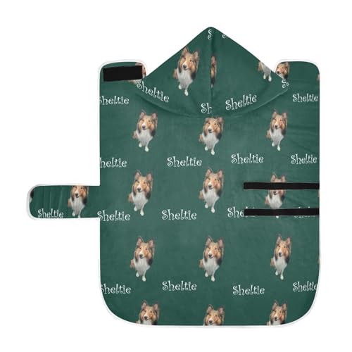 MCHIVER Individueller Hunde-Bademantel, personalisierbar, verstellbar, zum Trocknen von Hunden nach dem Baden, Schwimmen, 60 x 65 cm, Grün MCHIVER Individueller Hunde-Bademantel, personalisierbar, verstellbar, zum Trocknen von Hunden nach dem Baden, Schwimmen, 60 x 65 cm, Grün von MCHIVER