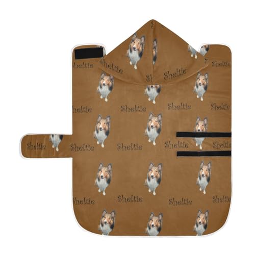 MCHIVER Individuelles Hunde-Badetuch, Hunde-Bademantel, verstellbar, zum Trocknen, für Pool, Strand, Schwimmen, 59,9 x 65 cm, Braun MCHIVER Individuelles Hunde-Badetuch, Hunde-Bademantel, verstellbar, zum Trocknen, für Pool, Strand, Schwimmen, 59,9 x 65 cm, Braun von MCHIVER