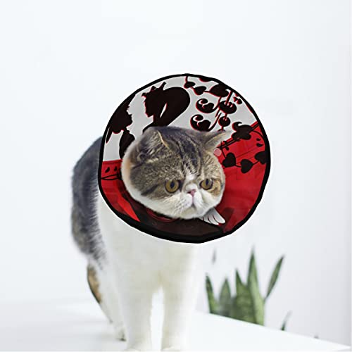 MCHIVER Love Heart Soft Cat Dog Recovery Collar Adjustable Cat Cone Wundheilung Protective After Operation for Kitten Cone After Operation von MCHIVER
