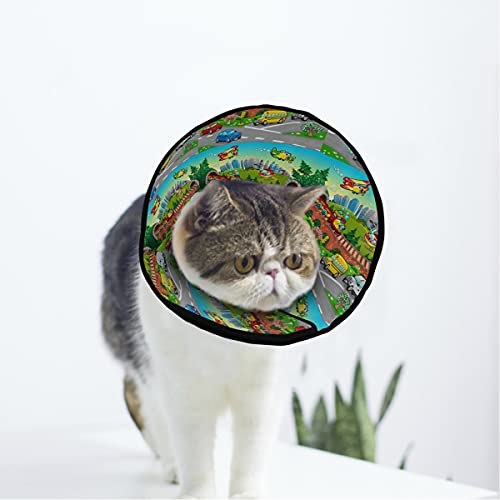 MCHIVER Lustiges Haustier-Halsband für Katzen und Hunde, verstellbar, zur Wundheilung, Schutz nach Operationen, für Kätzchen, nach Operationen von MCHIVER