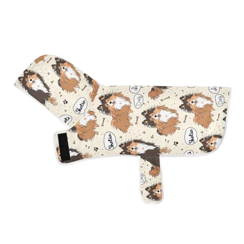 MCHIVER Niedliches Sheltie Hunde-Badetuch mit Kapuze, schnell trocknend, Haustier-Bademäntel, verstellbar, zum Trocknen, für Strand, Schwimmbad, 50 x 60 cm MCHIVER Niedliches Sheltie Hunde-Badetuch mit Kapuze, schnell trocknend, Haustier-Bademäntel, verstellbar, zum Trocknen, für Strand, Schwimmbad, 50 x 60 cm von MCHIVER