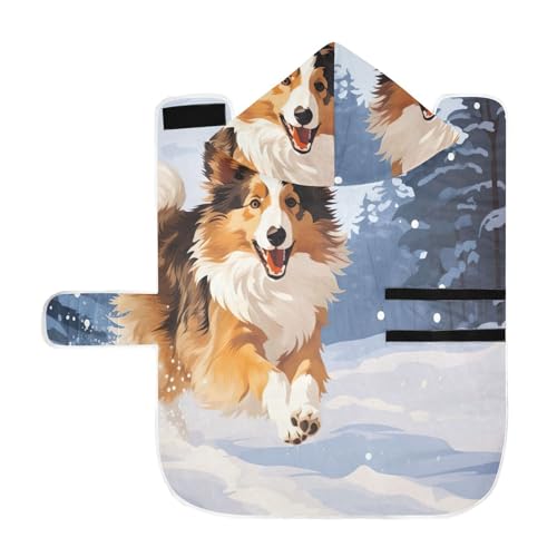MCHIVER Niedliches Sheltie Hunde-Badetuch mit Kapuze, schnell trocknend, Haustier-Bademäntel, verstellbar, zum Trocknen von Mänteln, Handtüchern, Wickeln für kleine, mittelgroße und große Hunde, 50 x MCHIVER Niedliches Sheltie Hunde-Badetuch mit Kapuze, schnell trocknend, Haustier-Bademäntel, verstellbar, zum Trocknen von Mänteln, Handtüchern, Wickeln für kleine, mittelgroße und große Hunde, 50 x von MCHIVER