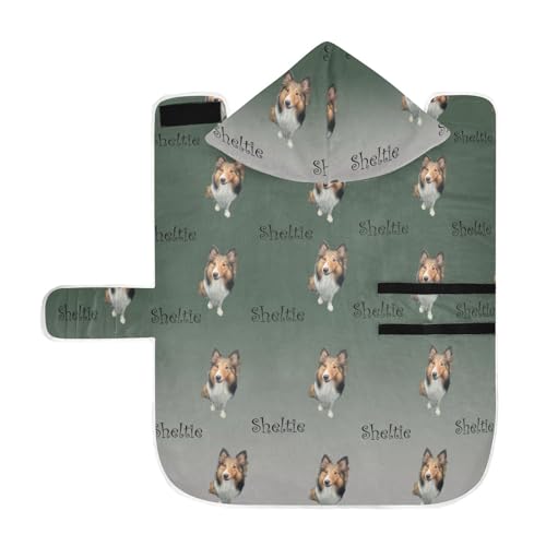 MCHIVER Personalisierbares Hunde-Badetuch, verstellbar, für kleine, mittelgroße und große Hunde, 60 x 65 cm, Grün / silberfarben MCHIVER Personalisierbares Hunde-Badetuch, verstellbar, für kleine, mittelgroße und große Hunde, 60 x 65 cm, Grün / silberfarben von MCHIVER