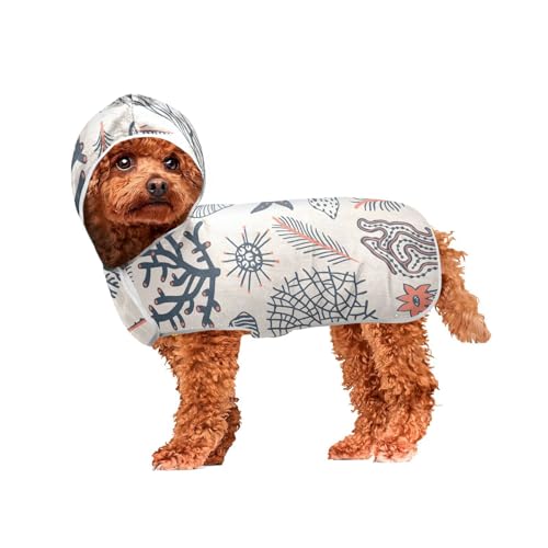 MCHIVER Seashell Seestern Hund Badetuch Robe mit Kapuze Schnell trocknend Haustier Bademäntel Verstellbare Hund Trocknen Mäntel Handtücher Wraps für Schwimmen Baden Pool Strand 60 x 65 cm in MCHIVER Seashell Seestern Hund Badetuch Robe mit Kapuze Schnell trocknend Haustier Bademäntel Verstellbare Hund Trocknen Mäntel Handtücher Wraps für Schwimmen Baden Pool Strand 60 x 65 cm in von MCHIVER