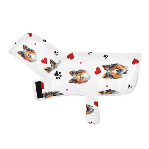 MCHIVER Sheltie Paws Hunde-Badetuch mit Kapuze, schnell trocknend, verstellbar, zum Trocknen von Mänteln, Handtüchern für Strand, Schwimmbad, 50 x 60 cm MCHIVER Sheltie Paws Hunde-Badetuch mit Kapuze, schnell trocknend, verstellbar, zum Trocknen von Mänteln, Handtüchern für Strand, Schwimmbad, 50 x 60 cm von MCHIVER