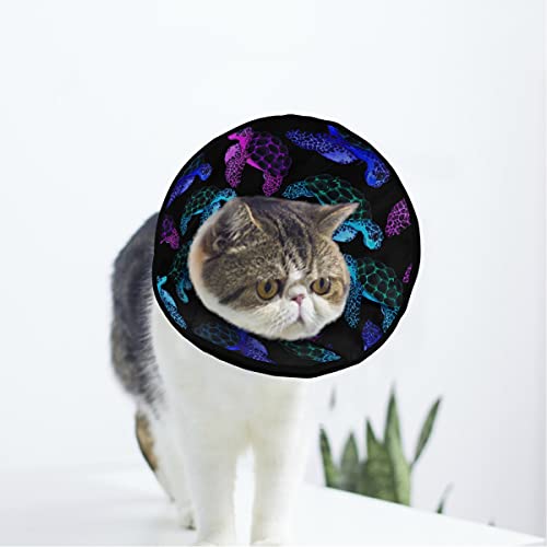 MCHIVER Turtle Soft Cat Dog Recovery Collar Adjustable Cat Cone Wundheilung Protective After Operation for Kitten Cone After Operation von MCHIVER