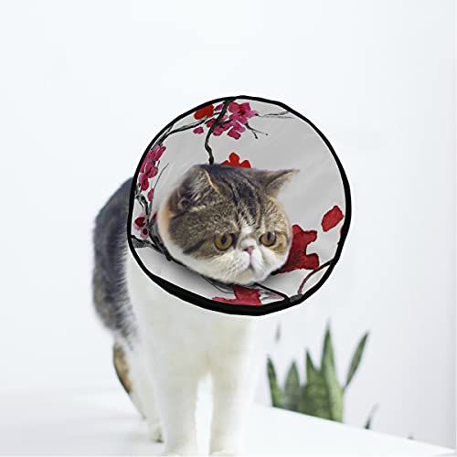 MCHIVER Weiches Katzen- und Hundehalsband mit Blumen, verstellbar, zur Wundheilung, Schutz nach Operationen, für Kätzchen und kleine Hunde von MCHIVER