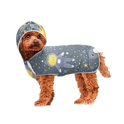 MCHIVER Weltraum-Hunde-Badetuch mit Kapuze, schnell trocknend, verstellbar, zum Trocknen von Hunden, Mäntel, Handtücher, zum Schwimmen, Baden, Pool, Strand, 50 x 60 cm MCHIVER Weltraum-Hunde-Badetuch mit Kapuze, schnell trocknend, verstellbar, zum Trocknen von Hunden, Mäntel, Handtücher, zum Schwimmen, Baden, Pool, Strand, 50 x 60 cm von MCHIVER