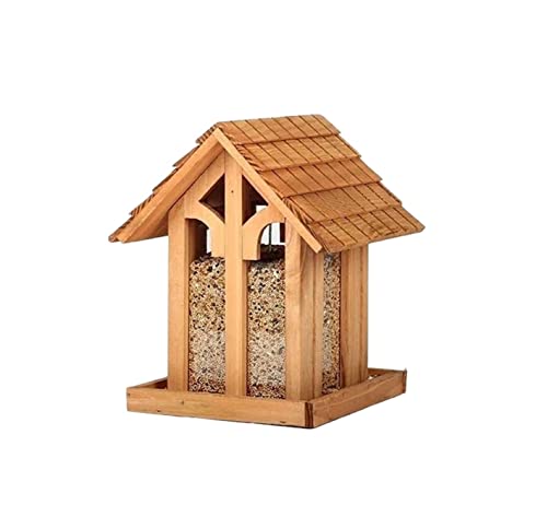 Futterstation für Garten Balkon Vogelfutterhaus aus Holz Vogelfutterhaus zum Aufhängen mit Dach für Garten Vogelfutterhaus für Vögel für Fenster im Freien Futterstation für Garten Balkon Vogelfutterhaus aus Holz Vogelfutterhaus zum Aufhängen mit Dach für Garten Vogelfutterhaus für Vögel für Fenster im Freien von MCLIUJIA