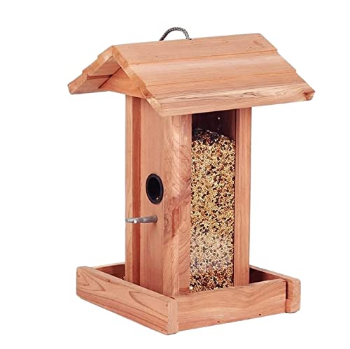MCLIUJIA Futterhaus Für Vögel Garden Hölzernes Vogelhäuschen Hängendes Vogelhäuschen Mit Dach Für Gartendekorationen Im Freien von MCLIUJIA