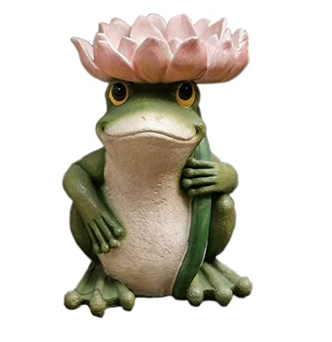 MCLIUJIA Futterhaus Für Vögel Garden Kunstharz-Vogelfutterstation Für Den Außenbereich, Simulation, Frosch, Vogelhäuschen, Balkonlayout, Hof, Terrasse, Ornamente von MCLIUJIA