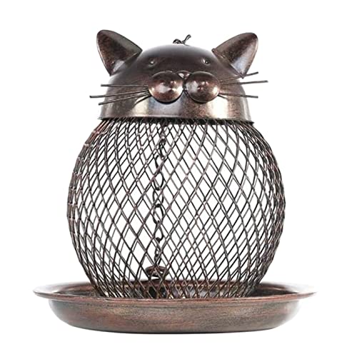 MCLIUJIA Futterhaus Für Vögel Garden Langlebiger, Hängender Wildvogel-Feeder In Vintage-Katzenform Für Vogelfutterspender Im Freien, Gartendekoration von MCLIUJIA