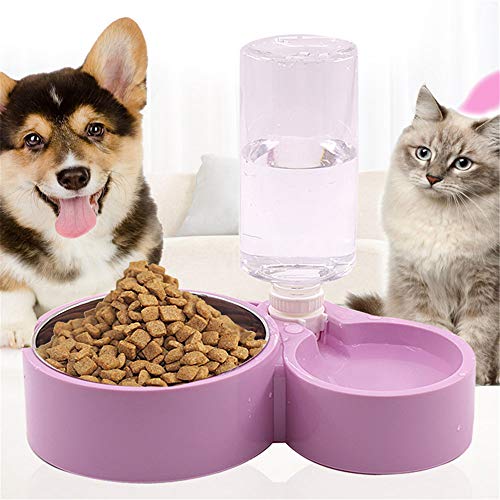 Katzenschüssel, Hundekäfigfutter-Aufhänger, abnehmbare Edelstahl-Katzenschale, geeignet für kleine Haustiere von MCNUSS