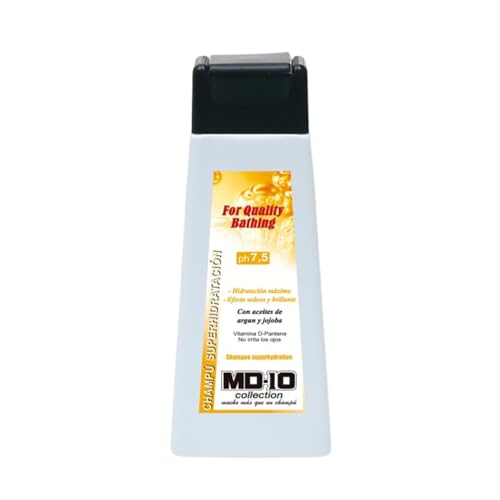 Hundeshampoo Gegen Juckreiz Rückfettend und Feuchtigkeitsspendend - Hunde Shampoo Sensitiv für Langes und Kurzes Haar mit pH Wert 7,5 - Enthält Argan- und Jojobaöl - 300ml - MD-10 COLLECTION Hundeshampoo Gegen Juckreiz Rückfettend und Feuchtigkeitsspendend - Hunde Shampoo Sensitiv für Langes und Kurzes Haar mit pH Wert 7,5 - Enthält Argan- und Jojobaöl - 300ml - MD-10 COLLECTION von MD-10 COLLECTION