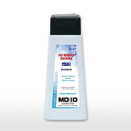 MD10 Collection MD10 Collection Hundeshampoo mit weißem Haar, extra Volumen, feuchtigkeitsspendendes und dermoschützendes Shampoo mit Vitamin D-Pantenol, farbaufhellend, für Textur, kurzes, hartes MD10 Collection MD10 Collection Hundeshampoo mit weißem Haar, extra Volumen, feuchtigkeitsspendendes und dermoschützendes Shampoo mit Vitamin D-Pantenol, farbaufhellend, für Textur, kurzes, hartes von MD-10 COLLECTION