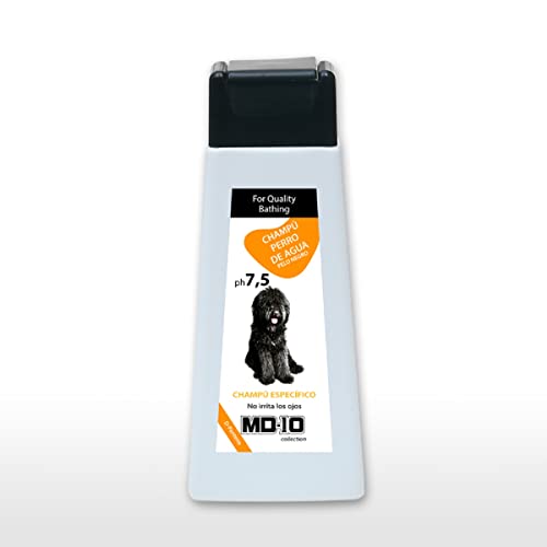 MD10 Shampoo für Hunde Lagotto Romagnolo schwarzes Haar für Reis – Shampoo für Hunde mit langem Fell – Shampoo für Hunde mit langem Fell – veganes und biologisch abbaubares Shampoo – 300 ml von MD-10 COLLECTION