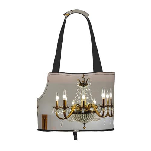 Ball Room Kronleuchter Druck Haustier Tragbare Umhängetasche Faltbare Haustiertasche 13,4 x 6,1 x 10,2 Zoll für U-Bahn/Einkaufen/Wandern Ball Room Kronleuchter Druck Haustier Tragbare Umhängetasche Faltbare Haustiertasche 13,4 x 6,1 x 10,2 Zoll für U-Bahn/Einkaufen/Wandern von MDATT