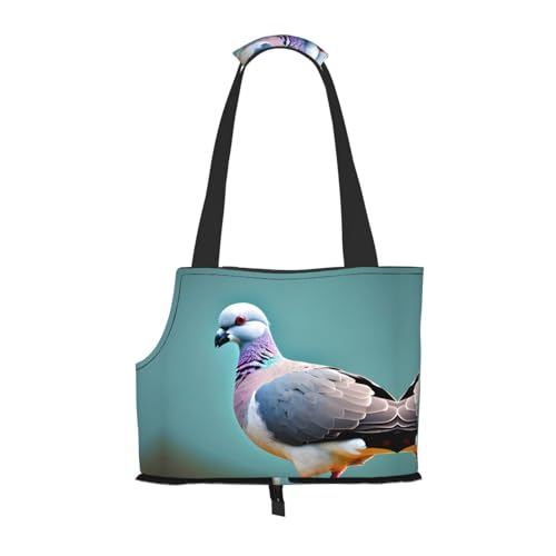 Cartoon Pigeon 4 Print Pet Portable Shoulder Bag, Foldable Pet Bag 13.4 X 6.1 X 10.2 Inch for Subway/Shopping/Hiking von MDATT