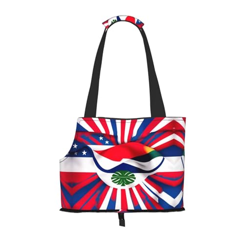 Costa Rica Flag Print Pet Portable Shoulder Bag, Foldable Pet Bag 13.4 X 6.1 X 10.2 Inch for Subway/Shopping/Hiking von MDATT