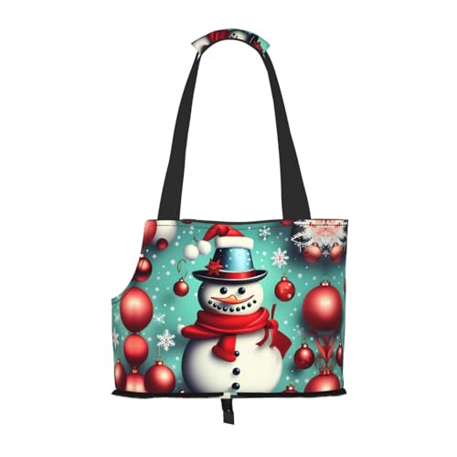 Merry Christmas Day Print Pet Portable Shoulder Bag, Foldable Pet Bag 13.4 X 6.1 X 10.2 Inches for Subway/Shopping/Hiking von MDATT