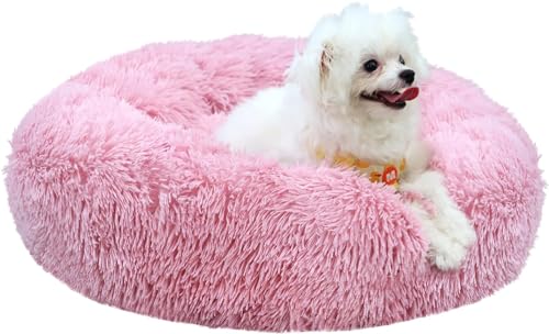 MDDK DY Hundebett Mittelgroße Hunde 70 cm, Katzenbett Flauschig- Plüschiges Rundkissen, Waschbar & rutschfest, Ideal für Mittlere bis Große Hunde und Katzen, Rosa MDDK DY Hundebett Mittelgroße Hunde 70 cm, Katzenbett Flauschig- Plüschiges Rundkissen, Waschbar & rutschfest, Ideal für Mittlere bis Große Hunde und Katzen, Rosa von MDDK DY