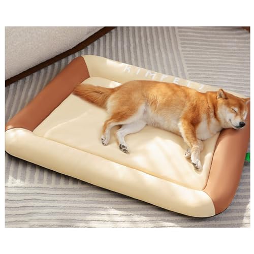 MDICNYV Orthopädisches Hundekissen für Kleine & Mittelgroße Hunde - Waschbar, rutschfest mit Hohem Rand - Oxford-Stoff (Braun, M: 50×40 cm) von MDICNYV